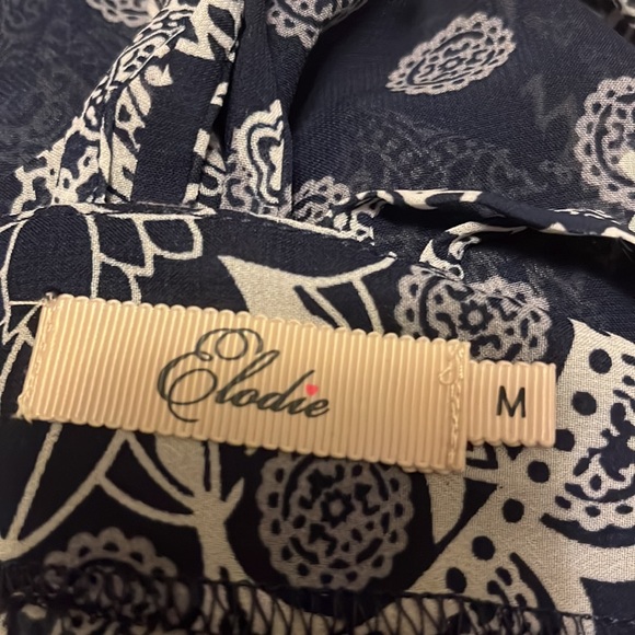 Elodie Sheer Sleeveless Bandana Print Blouse with Cut Out String Back - Picture 7 of 7